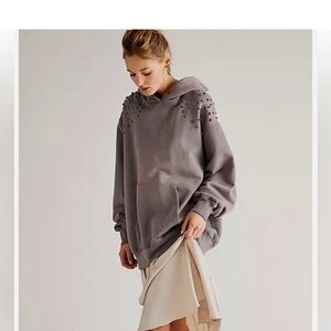 We The Free Studded Purple / Grey Hoodie